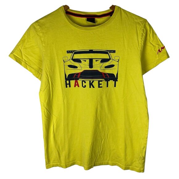 Hackett x Aston Martin Racing Mens Sz M Shirt 15/16 Short Sleeve Car AMR Auto - Picture 1 of 10